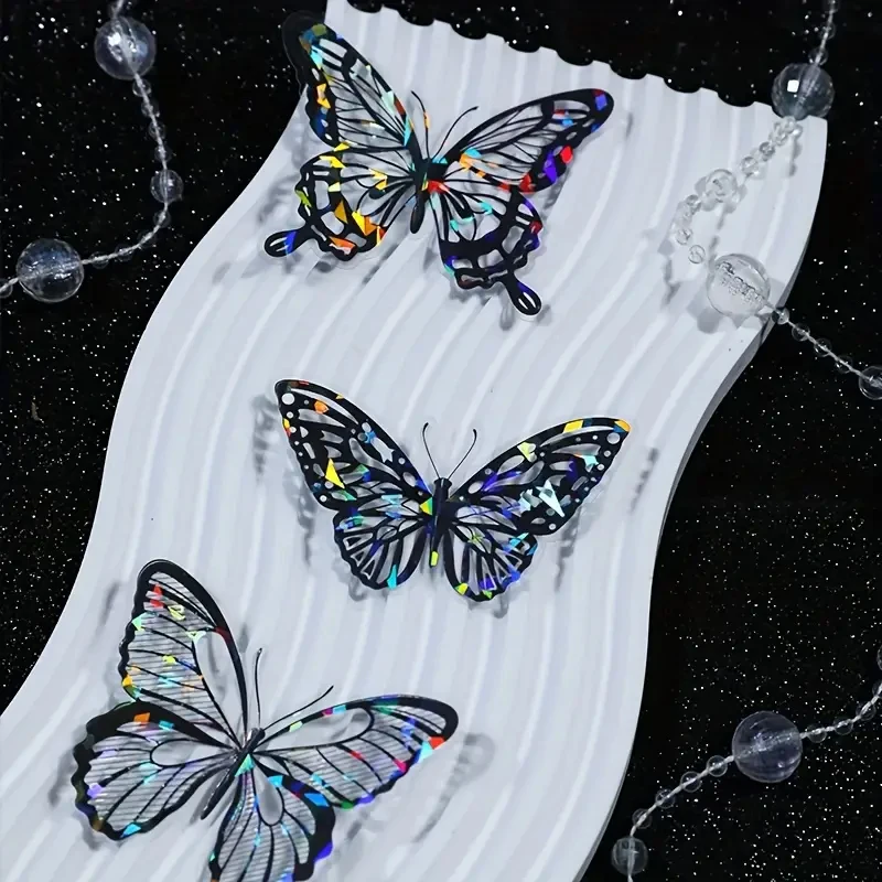 20 Sheets Shell Light Butterfly Hollow Lace Retro Hand Account DIY Material Decorative Junk Journal Supplies Scrapbooking