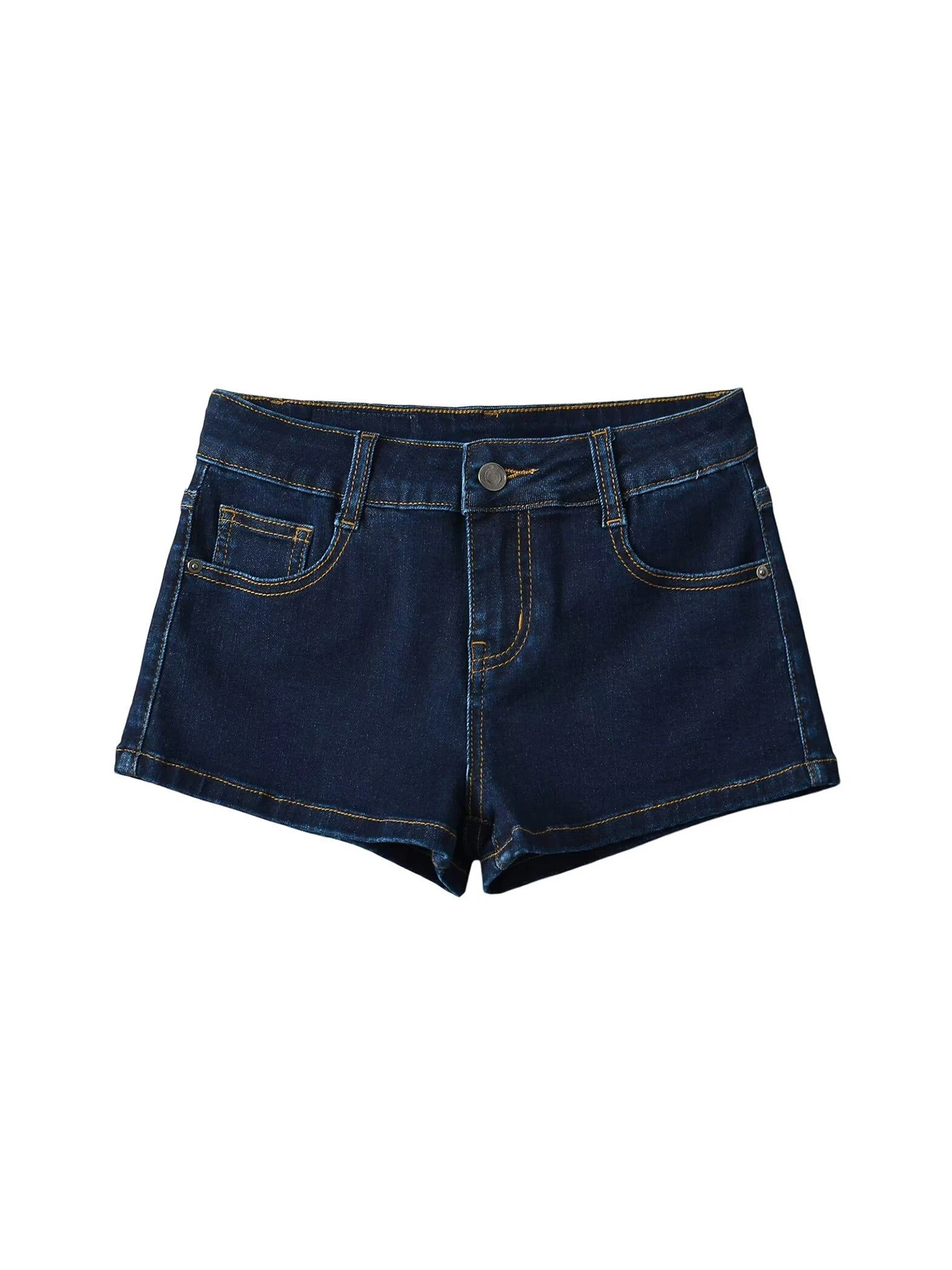 Women's Blue Denim Shorts Vintage 2000s Y2k Gyaru Low Rise A-Line Micro Jeans Shorts Hot Cowboy Pants Shorts Summer Clothes 2026