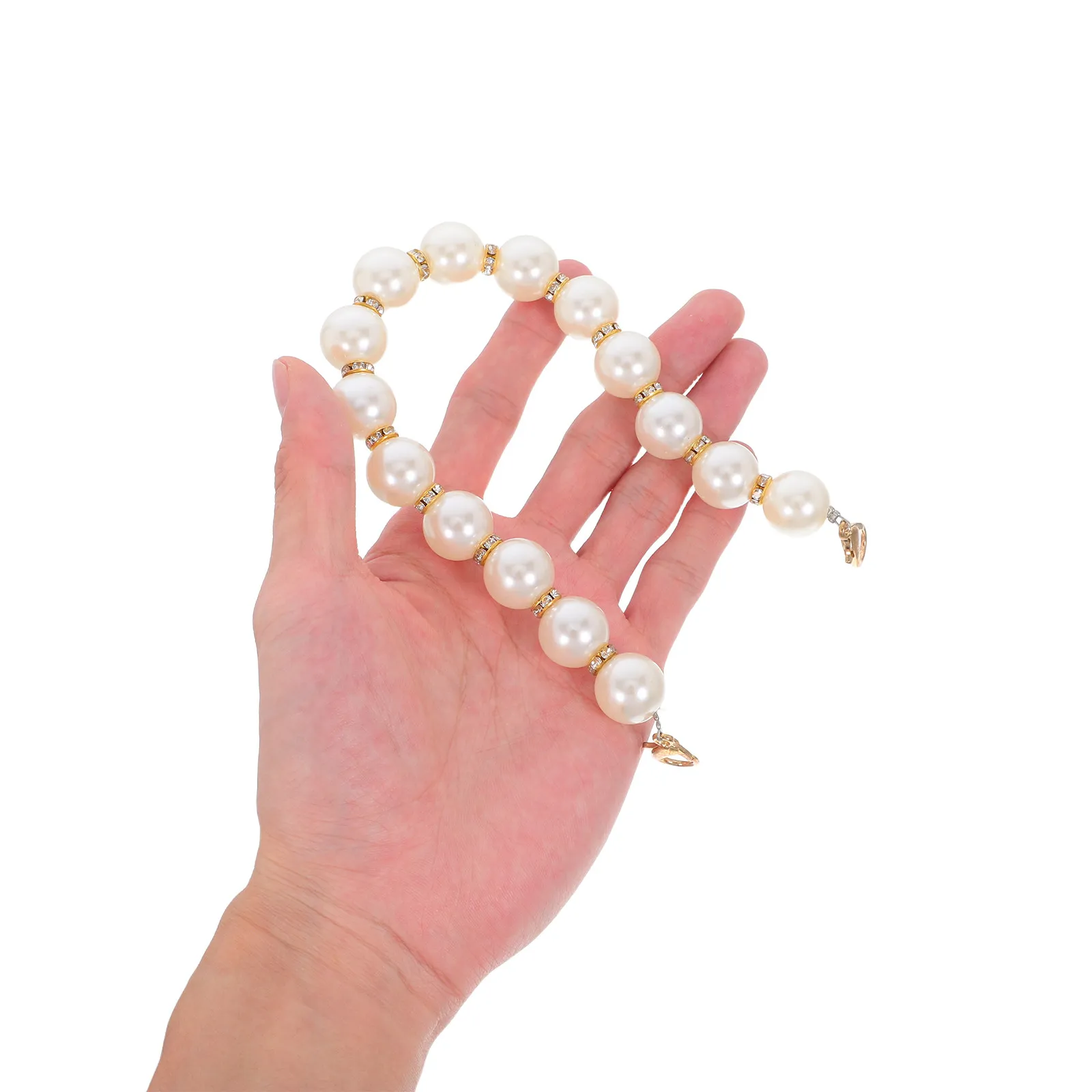 1Pcs Pearl Chain Strap for Handbag Purse Suitcase Bag Replacement DIY Fashion Accessory Premium Metal Plastic Eye Catching
