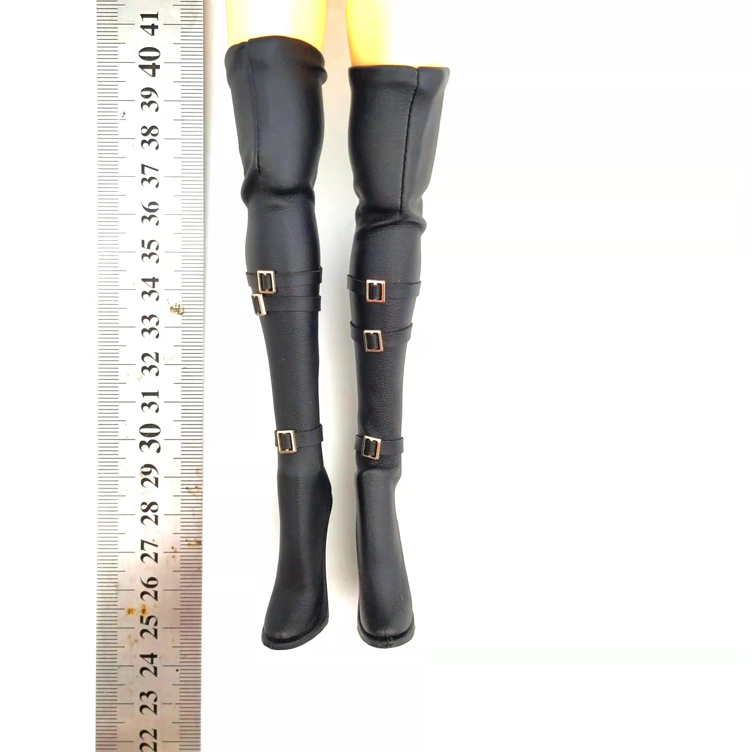 

High Boots Knee Shoes Model 1/6 Scale Female Soldier Solid Boots for 12in Action Figure Detachable Feet Doll Not Hollow