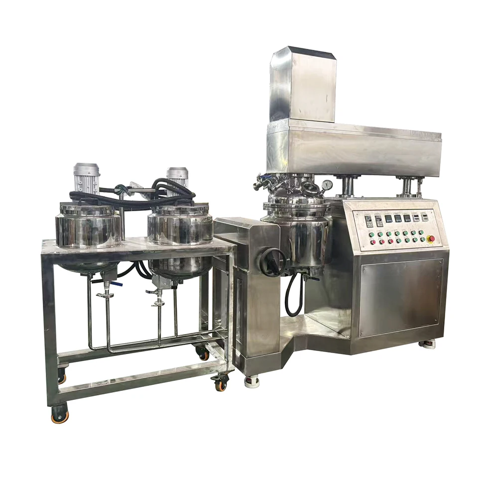 Energy Saving 50-10000L Vacuum Homogenizing Emulsifier Mixer AC Motor SUS316L for Cosmetic Cream Ointment Food