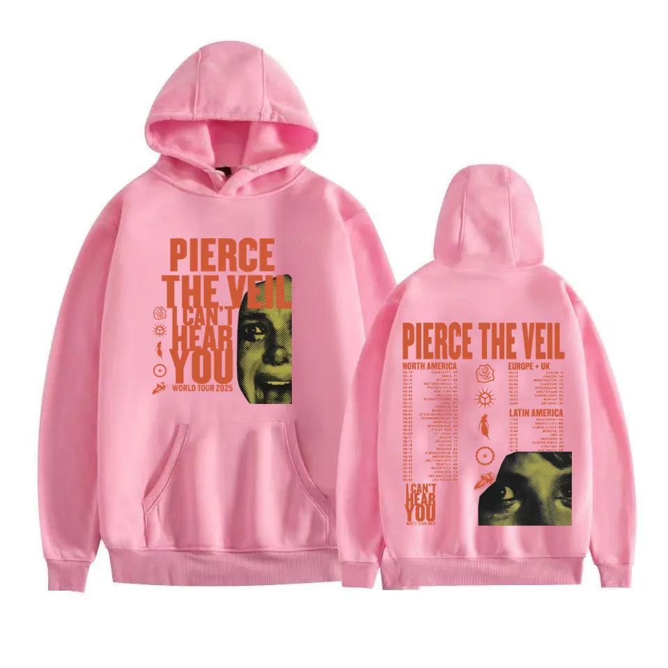 Pierce The Veil I Can't Hear You Tour 2025 com capuz masculino