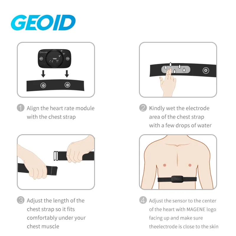 GEOID CS600 Smart Cycling Geschwindigkeits- und Trittfrequenzsensor Bluetooth 5.0/ANT+ Dual-Mode-Übertragung Wasserdichter Fahrradgeschwindigkeitssensor – Detail 12