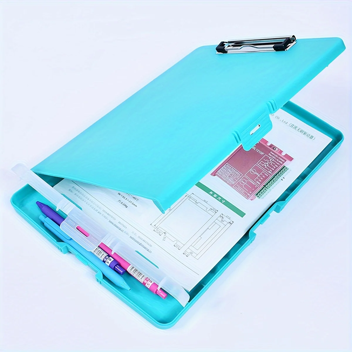 Clipboards with Storage Nursing Clipboard Foldable File Folder Plastic Clipboard Easy Install image 3
