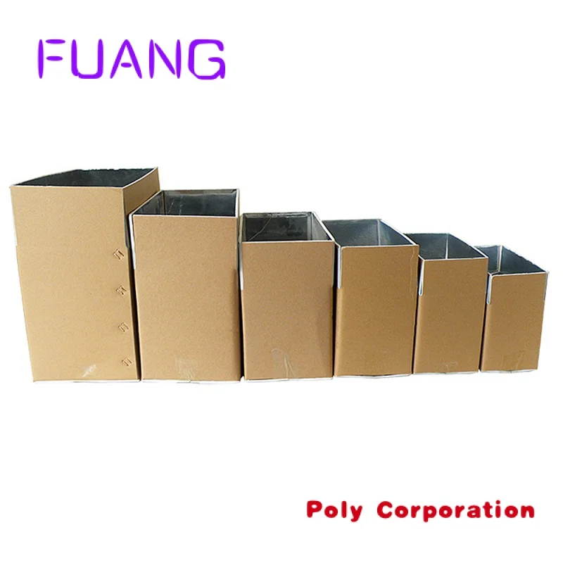 Custom  Fresh food packing box insulated carton/aluminum foil foam folding foam boxpacking box for small business