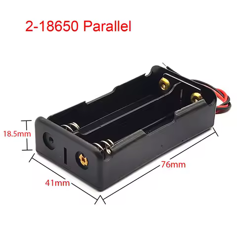5Pcs 18650 Battery Holder 18650 Parallel Battery Box 2*18650 Battery Case 2 Slot 18650 Storage Box 3.7V