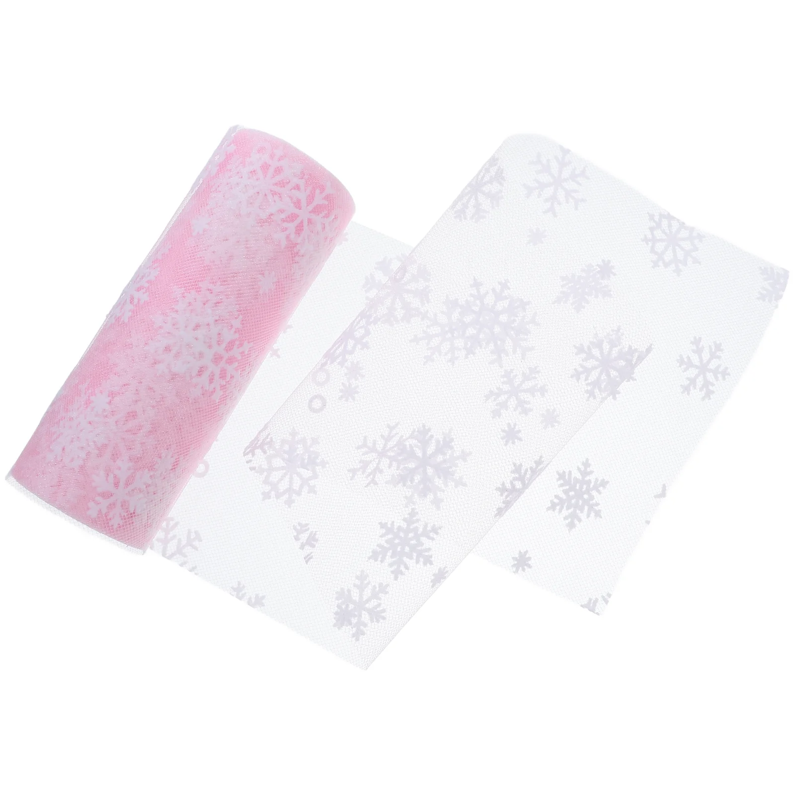 

Snow Flakes Decorating Tulle Yarn Christmas Snowflakes Organza Ribbon Outdoor Decorations