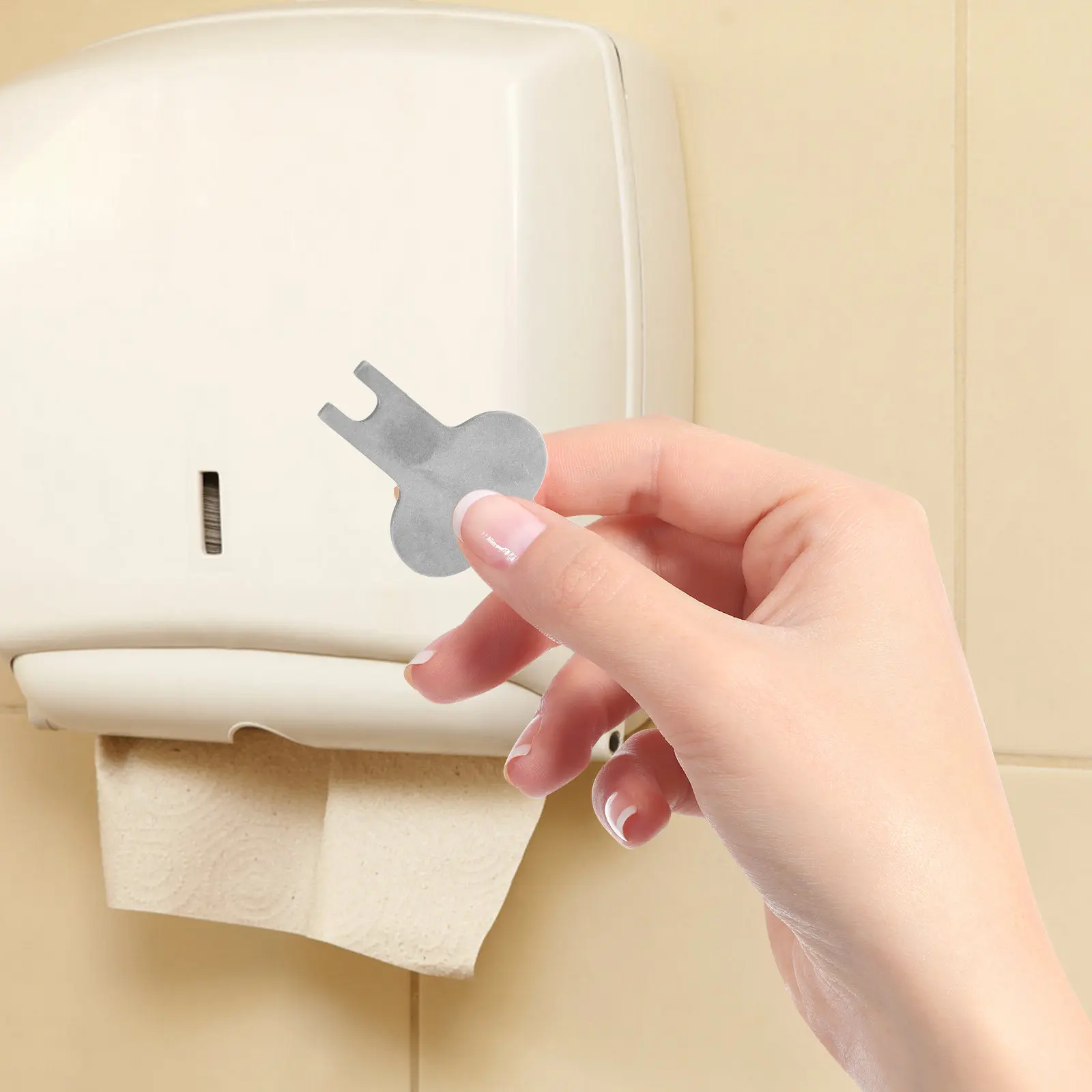 Metal Paper Towel Dispenser Key Replacement Sturdy Toilet Roll Holder Key for Commercial Restroom Bathroom Tissue Dispenser