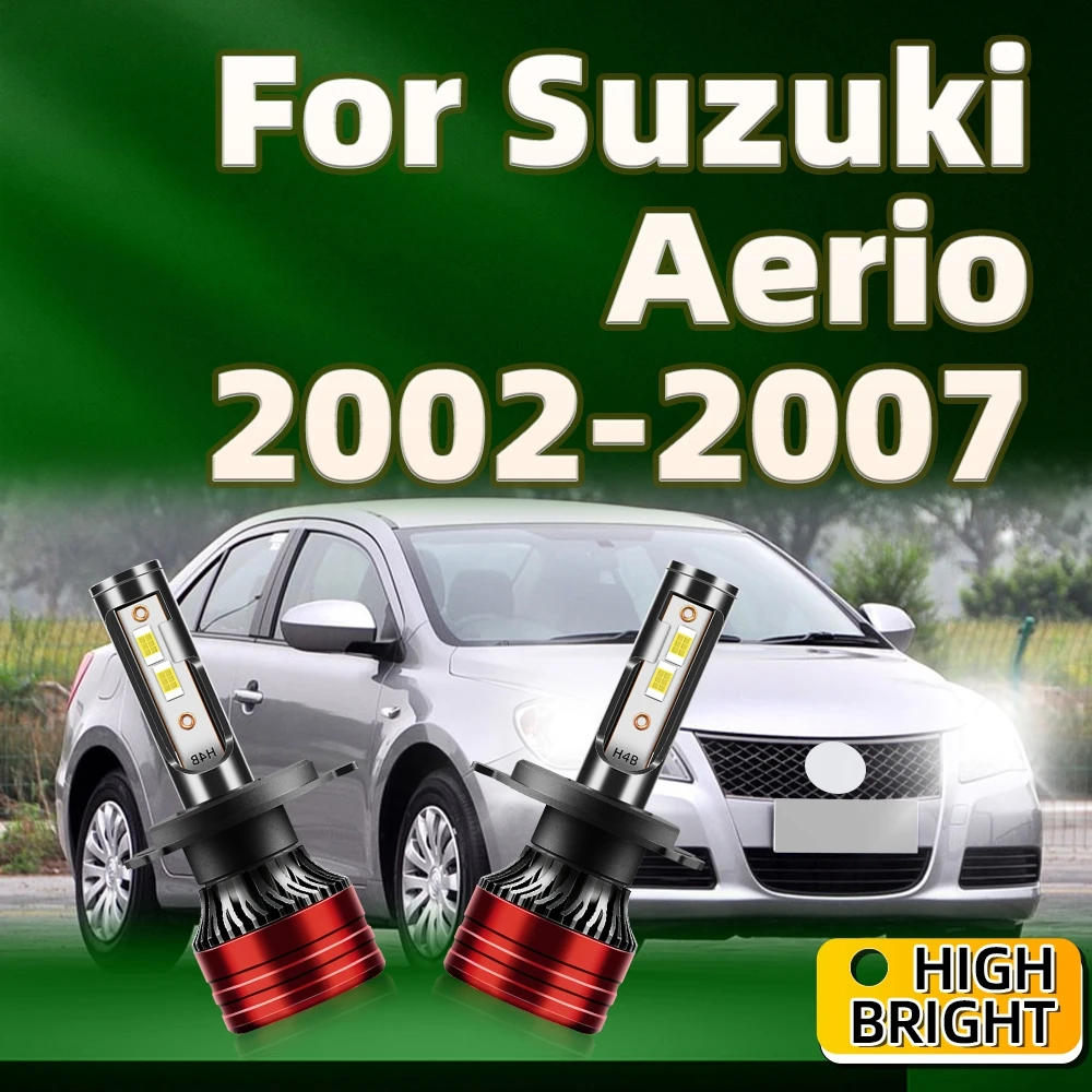 2Pcs 30000LM H4 LED Headlight High Power Turbo Lamp 6000K Car Light For Suzuki Aerio 2002 2003 2004 2005 2006 2007