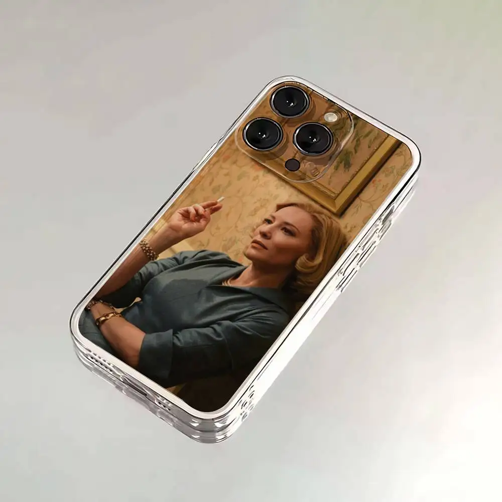 Etui na telefon Cate Blanchett do iPhone'a 6, 16, 15, 14, 13, 12, 11, 17 Pro, Max, Plus, X, XS, XR, SE, Mini, przezroczyste, miękkie.