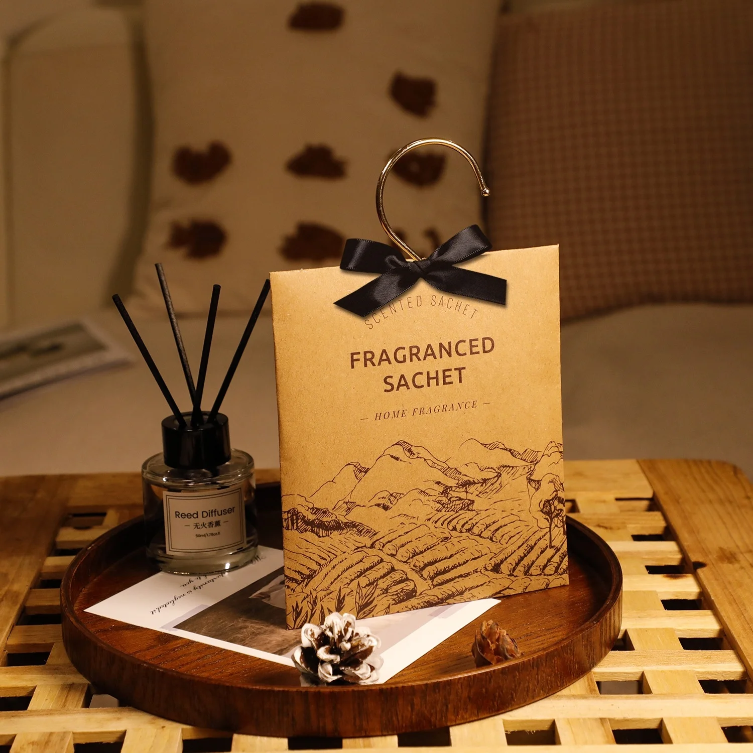 Picture 5: Long-Lasting Fragrance Sachet Hanging Ornament for Home & Car - Odor Eliminator for Wardrobes, Closets, Bedrooms Fresh Scent Air