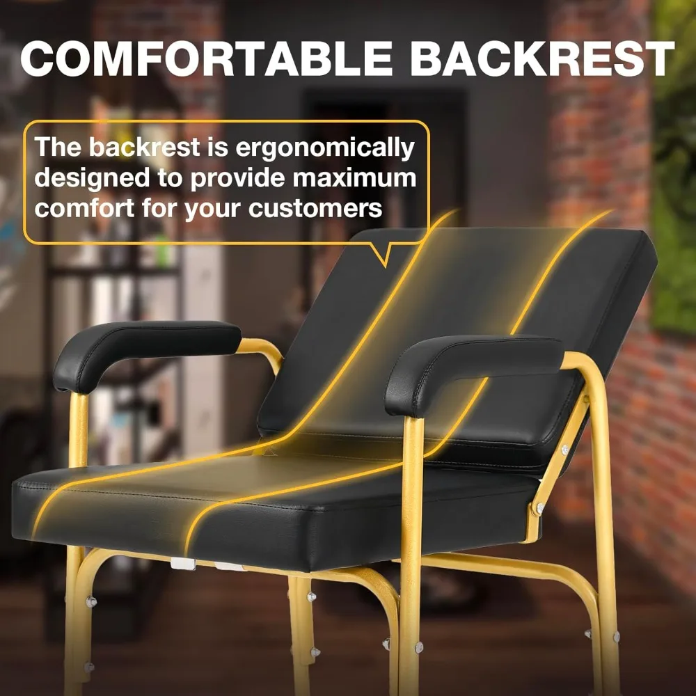 كراسي استلقاء لصالون الحلاقة لمصففي الشعر مع ميزة الاستلقاء التلقائي ومعدات التجميل عالية الجودة في المنتجعات الصحية