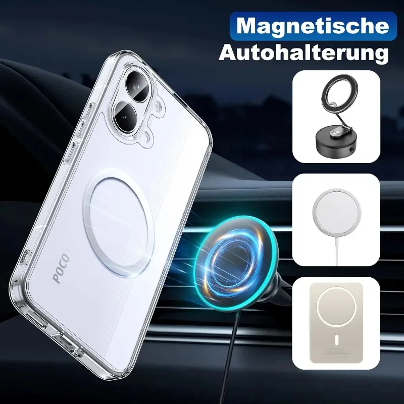 Für Magsafe Acryl-Hülle für Xiaomi POCO X8 Pro Max X8pro Magnetische Autohalterung Transparente Stoßfeste Handyhülle für Redmi Turbo5 Max – Detail 3