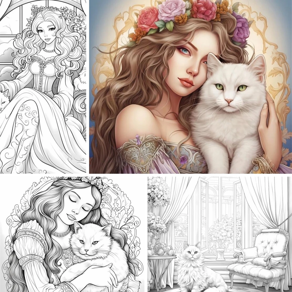 1pc Art Coloring Book 22 Page Coloring Books Gift For Birthday Party Relieve Stress Kill Time Graffiti Painting Drawing Art Book