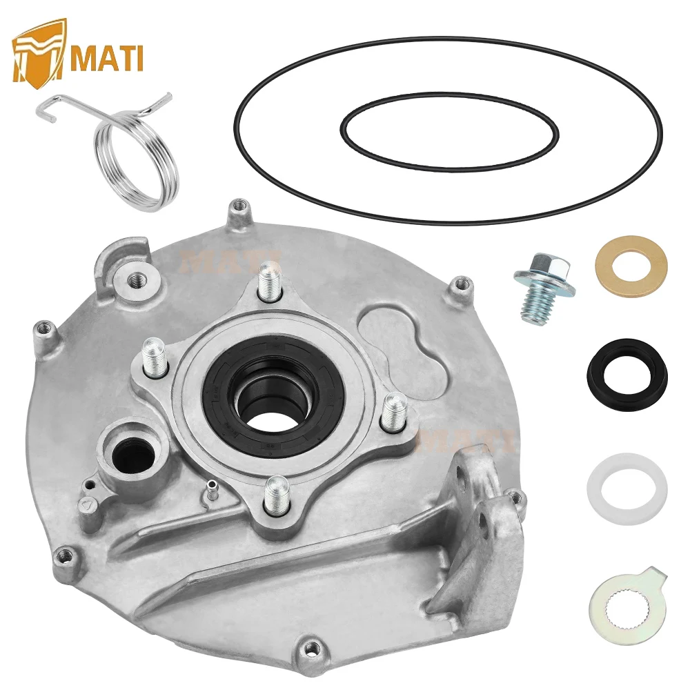 MATI Rear Brake Backing Plate with Bearing Seals Kit for Honda Rancher 350 2000-2006 Rancher 400 2004-2007 43010-HN5-670