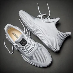 Men Shoes White Sneakers Outdoor Breathable Mesh Men Running Shoes Lightweight Tennis Shoes For Men