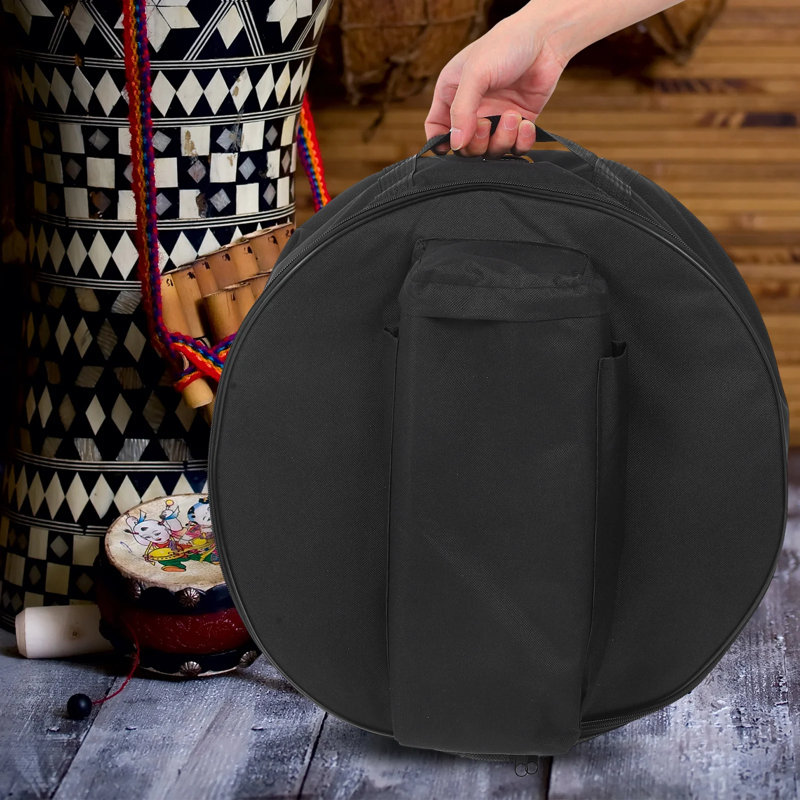 

1 шт. портативная сумка для малого барабана, водонепроницаемая, из ткани Оксфорд, для защиты инструмента, большая вместимость, легкая