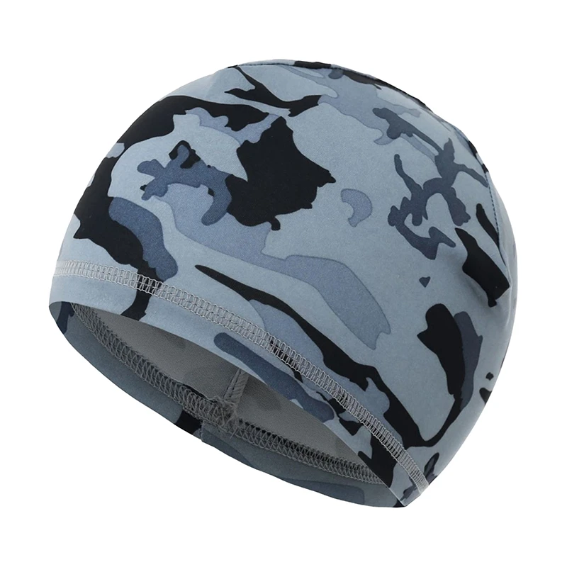 Summer Swimming Cap Plus Size Adult Ear Protection Long Hair Cover Outdoor Sports Bathing Caps Brimless Turban Beach Hats Camo