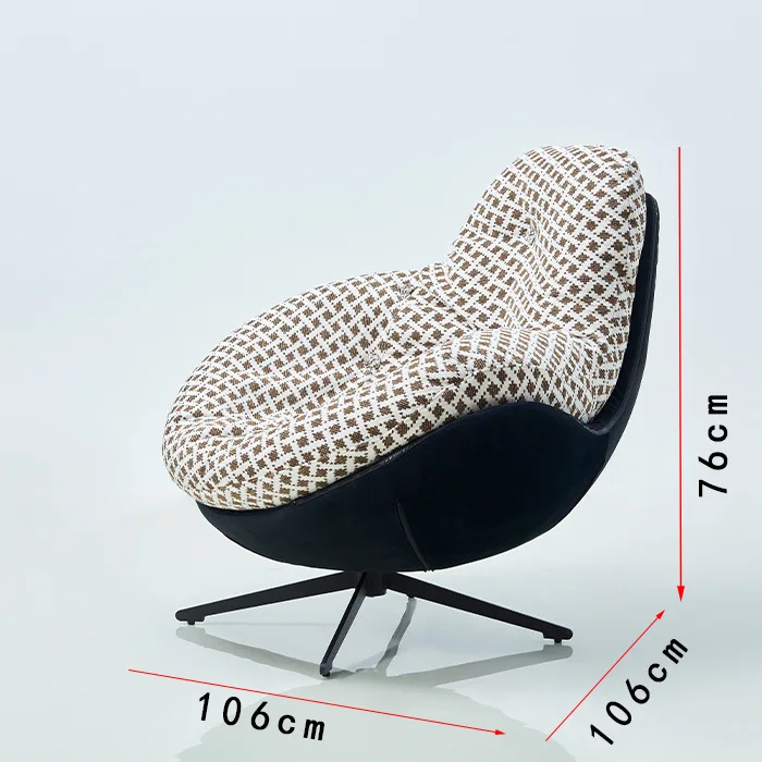 كرسي منزلي للاستلقاء، أريكة كسولة، كرسي دوار، دعامة من الحديد المطاوع #3