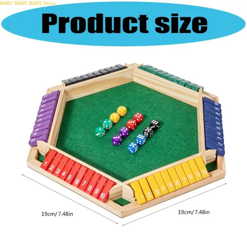 Q81A لعبة ألغاز خشبية ذات وجهين ذات ستة جوانب للترفيه العائلي والتعلم التعليمي #6