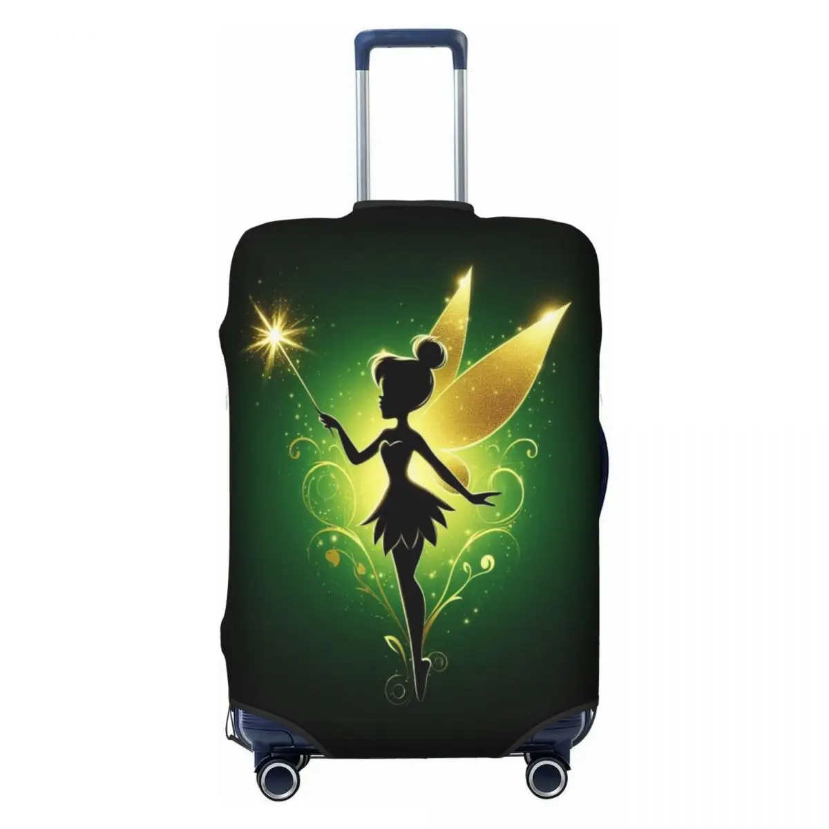 

Custom Tinker Bell Cartoon Travel Luggage Cover Dust Proof Suitcase Cover Protector Fit 18-32 Inch