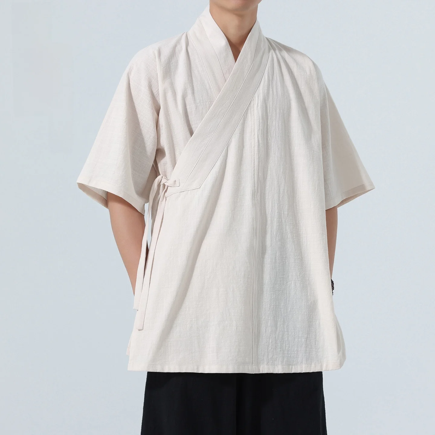 Beige cotton and linen