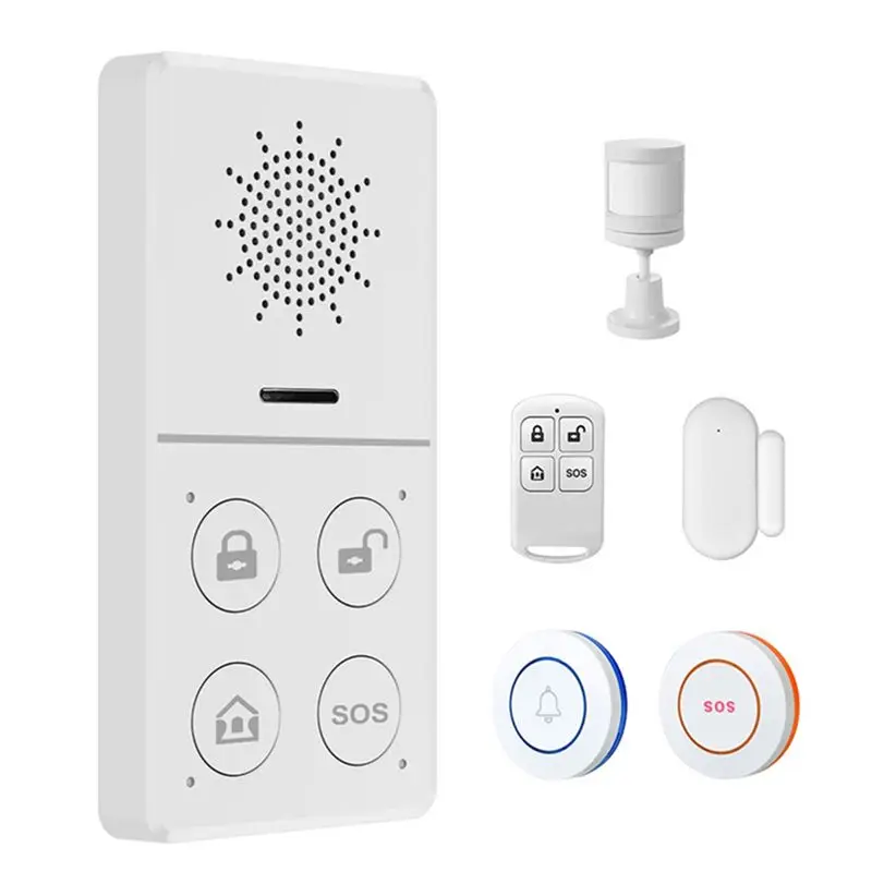 

N82R Wifi Wireless Alarms Kit With Motion Sensor Window Sensor Door Sensor Smart APP Control Tuya Smart Home Security System