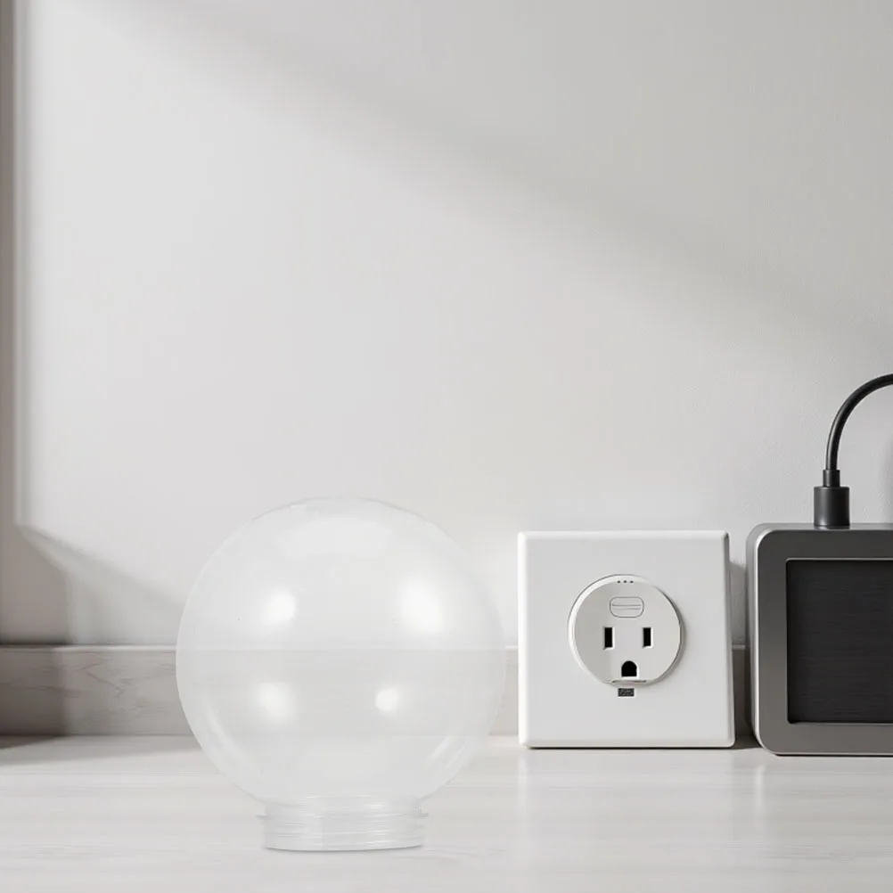 

Clear Acrylic Transparent Spherical Lampshade Outdoor Use Easy Installation For Courtyard Wall Streetlights Garden Patio