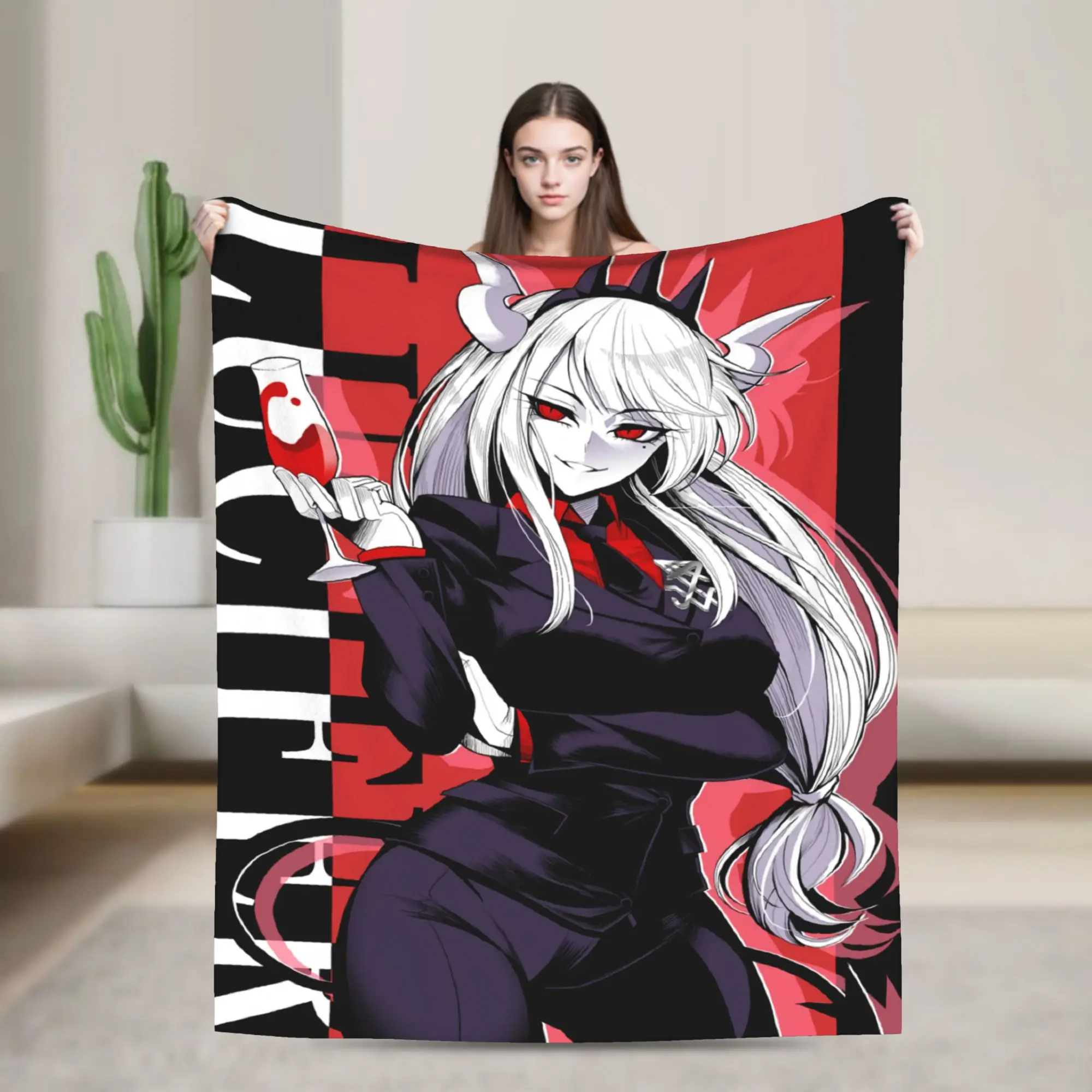 Comfortable Contradiction Helltaker Lucifers Modeus Blanket Accessories Sofa Decorative  Throw Blanket Ultra-Soft Fleece