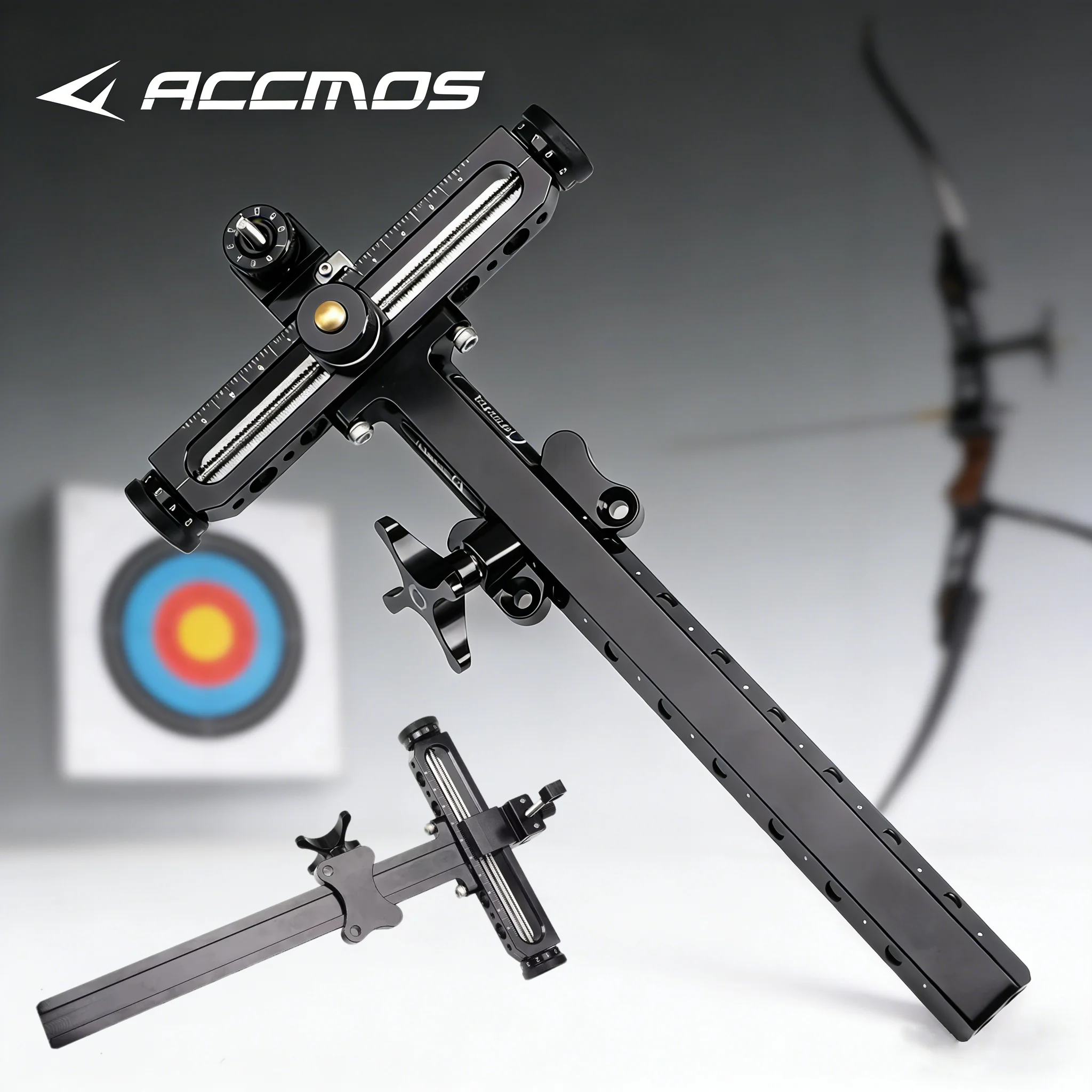 

Archery Recurve Bow Sight T-Shape Recurve Aiming Sight 4-Way Adjustable Aluminum Alloy Outdoor Shooting Hunting Accessories