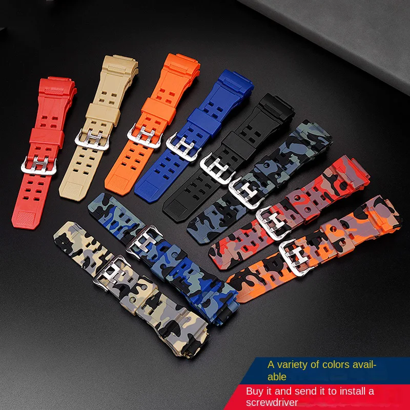 Silicone Rubber Watch Band For Casio G Shock GW9400 GW 9300 G-9200 Camouflage Color Strap Waterproof Men's Bracelet Accessories