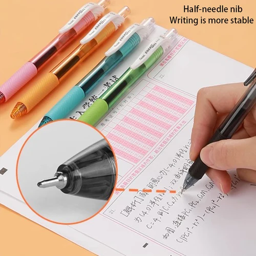 Imagen 2 del producto Bolígrafo de Gel Pentel japonés, 1 + 5 recambios, Energel, secado rápido, BLN105, estudiante para escribir, firma, 0,5mm, material escolar, Acsesores, arte