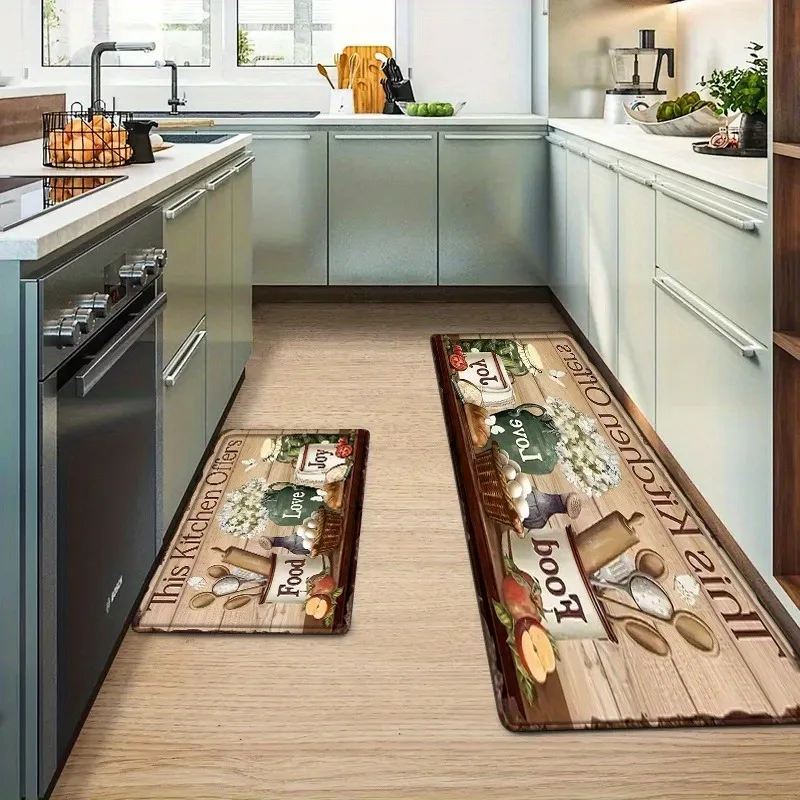 1PC Kitchen Offers Pattern Kitchen Rug Non-Slip Door Mat Pop design Bathroom Rug Bath Mat Carpet for Home Sink Laundry Decor