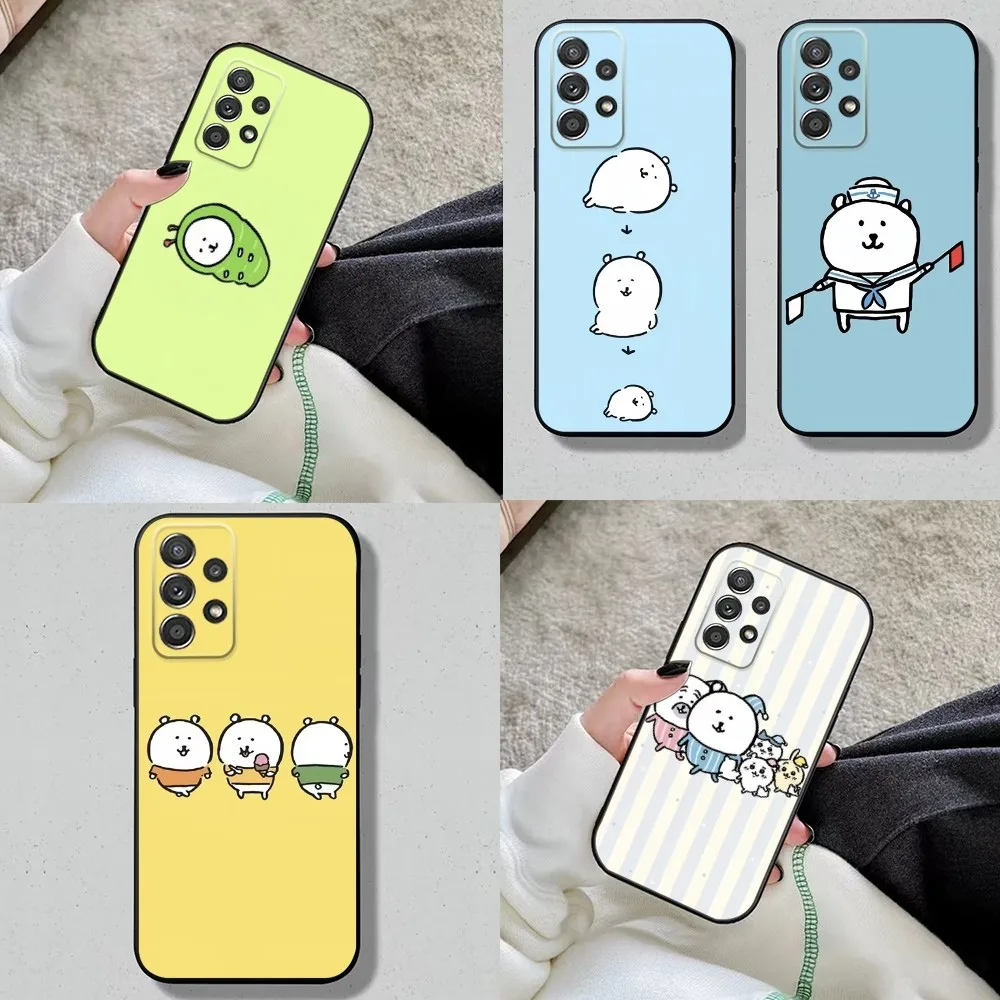 Cute J-Joke Bear Phone Case For Samsung S24,S23,S22,S21,S20,S10,S10E,S9 Plus FE Note 20 Plus Soft Black Cover Shell