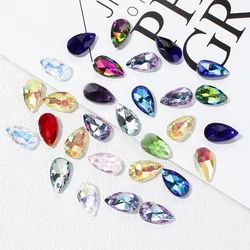 20Pcs 16/22mm Teardrop Crystal Glass Beads Dazzling Transparent Beads For Pendant Bracelet Necklace Earrings DIY Jewelry Making