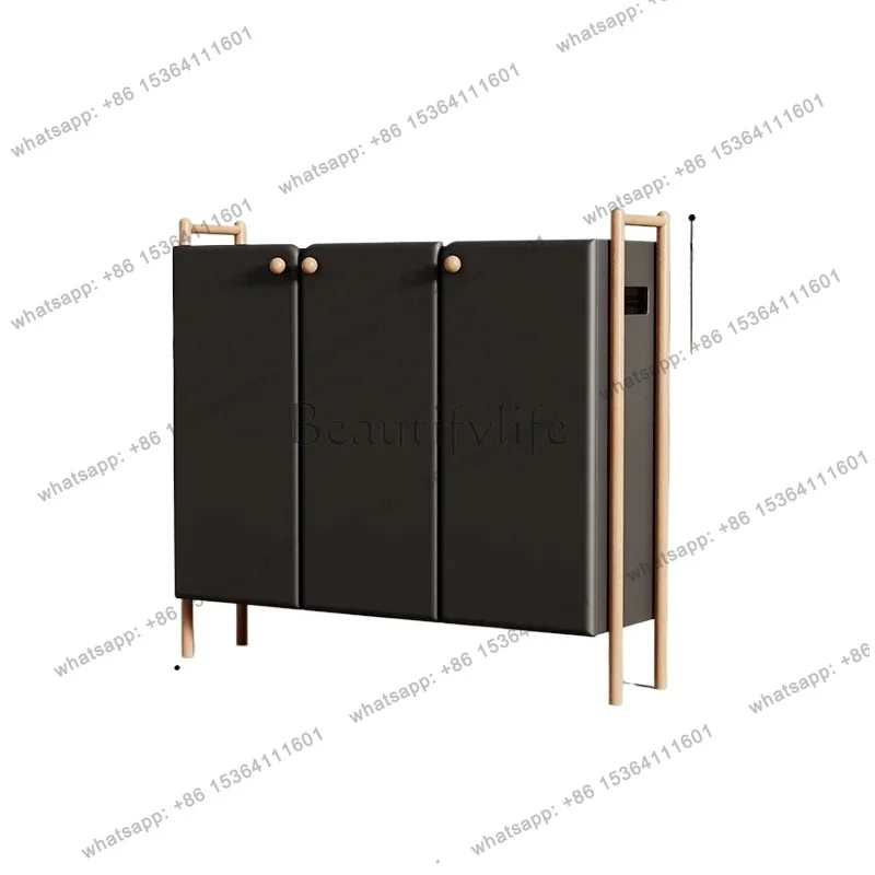 YJ Modern high-end shoe cabinet designer furniture solid wood elegant luxury entryway Storage locker minimalist meuble chauss