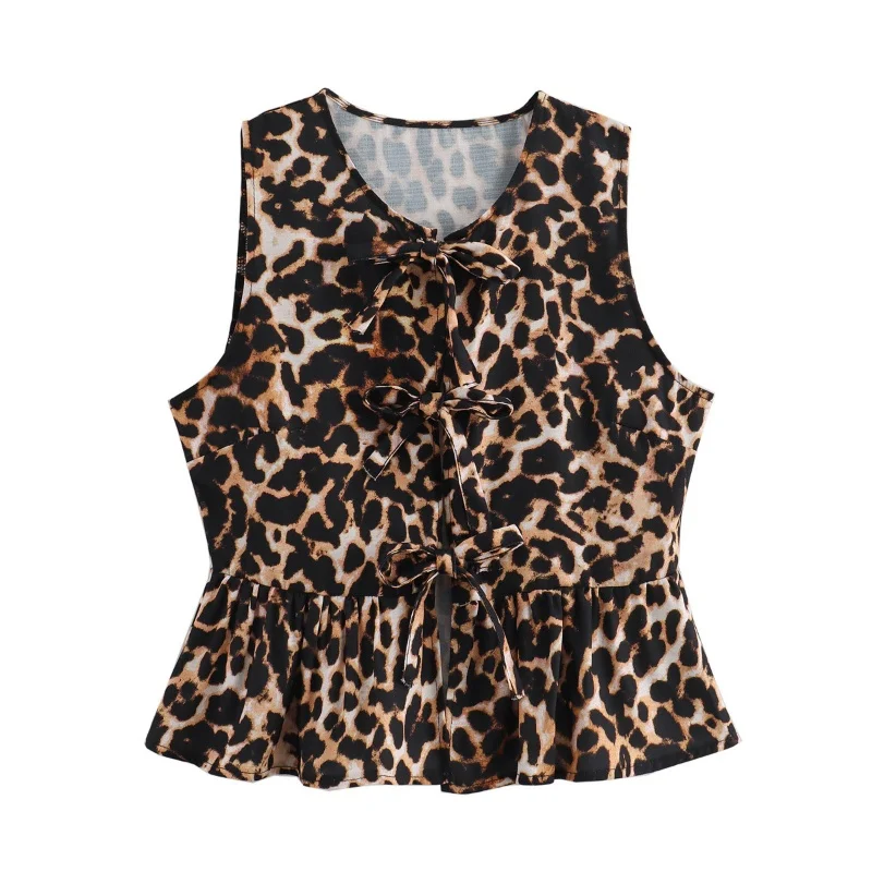 Sommer Kleidung Tank Top Frauen Elegante Gestreifte Ärmel Krawatte Up Strickjacke Weste T Shirt Weibliche Casual V-ausschnitt Tees Damen T-shirts – Detail 8