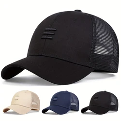 Men summer quick-drying Hat outdoor Leisure Baseball Cap Three Embroidery breathable Mesh Caps adjustable Hip Hop Hats gorras