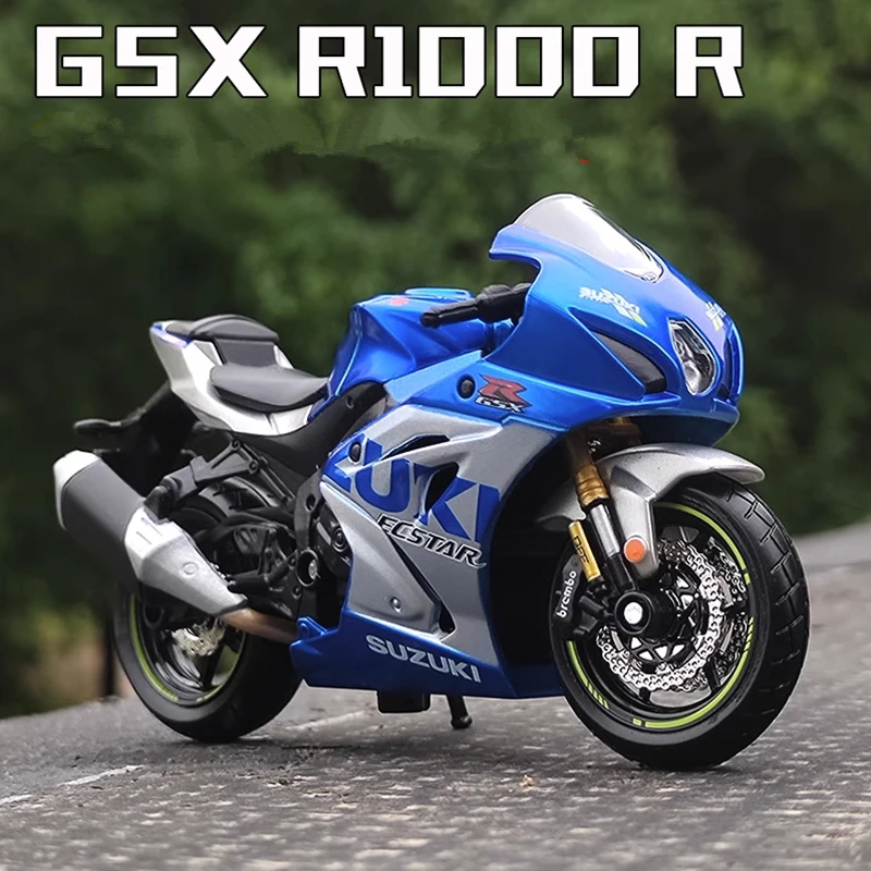 Bburago 1:18 Suzuki GSX-R1000R Alliage Moto De Course Modèle Diecasts Rue Cross-Country Modèle De Moto Jouets Pour Enfants Cadeaux