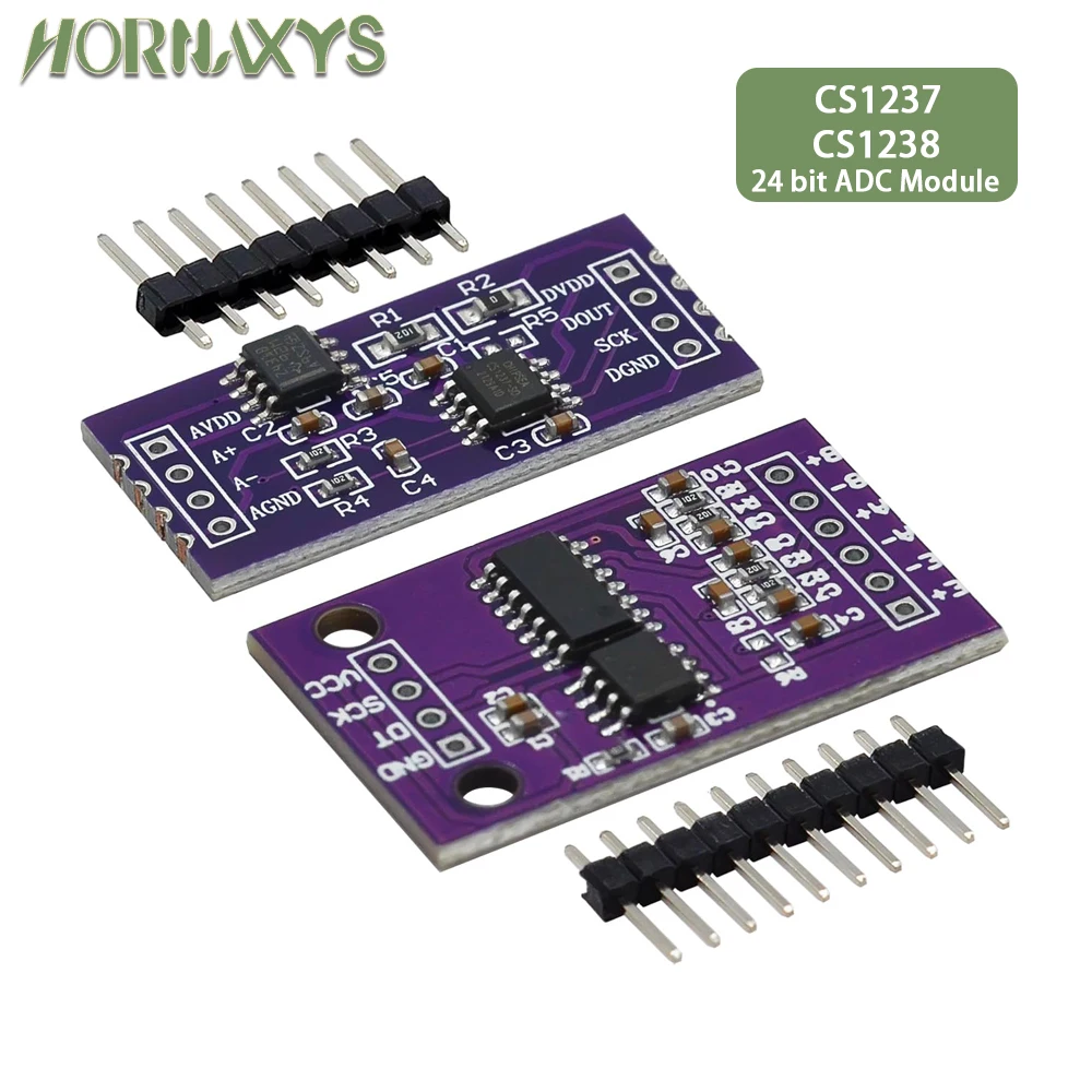 CS1237 24-bit ADC Module Onboard TL431 External Reference Chip Single-channel Weighing Sensing 24bit CS1238 Dual Channel