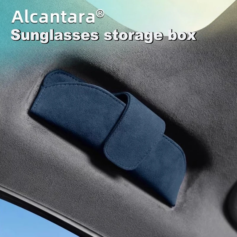 

For Zeekr 001 2021-2025 Glasses Case Alcantara Interior Modified Sunglasses Storage Folder Car Glasses Holder Accessories