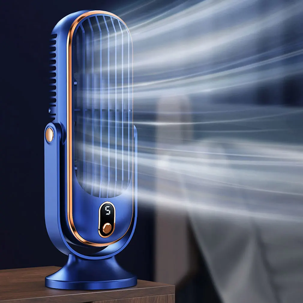 Home Desktop Electric fan 5-Speed 720° Swivel Rechargeable Portable Air Conditioning Fan Outdoor Camping Air Cooler Table Fans
