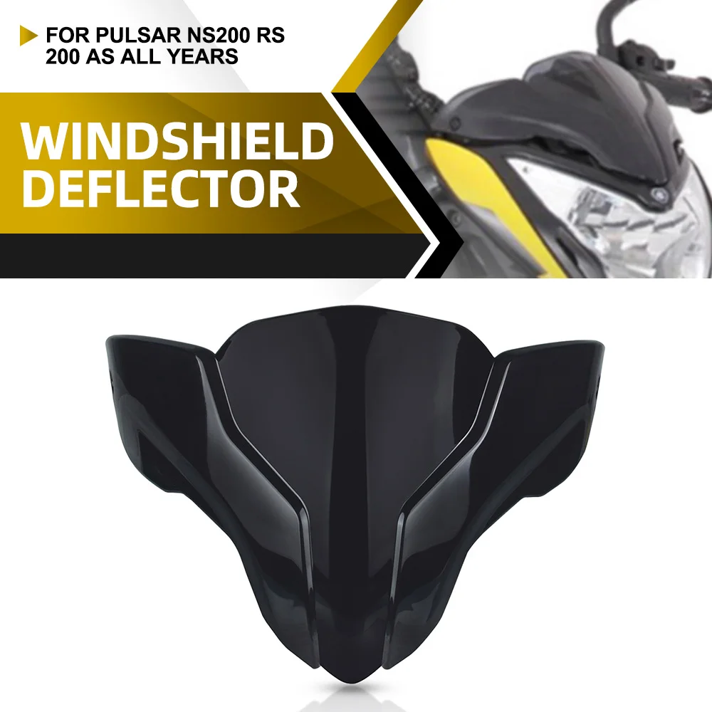 

Front Wind Screen Deflectors Windshield For BAJAJ Pulsar NS200 NS 200 RS 200 AS ALL YEARS Motorcycle Accessories Windscreen 2024
