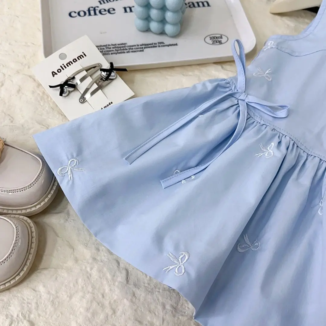 Kids Dress For Girls 2-7 Years Summer Girls Dress Graduation Birthday Party Event Fresh Sweet Style Girls Dress