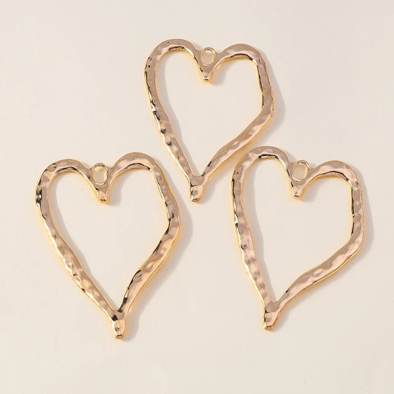

4pcs 52x80mm Cute Alloy Big Hollow Love Heart Charms Pendants for Jewelry Making Drop Earrings Necklaces DIY Crafts Accessories