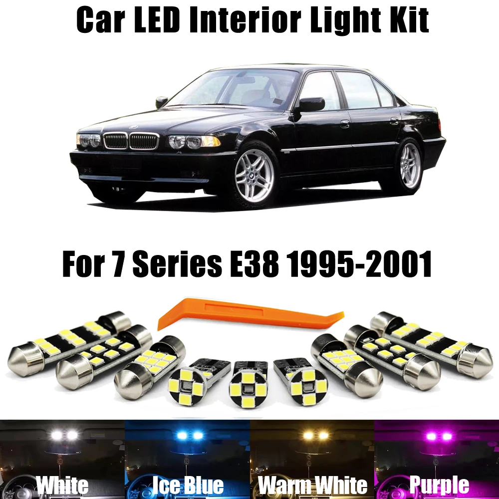 21Pcs Complete LED Bulb Interior Dome Reading Door Light Kit For BMW 7 Series E38 1995 1996 1997 1998 1999 2000 2001 No Error