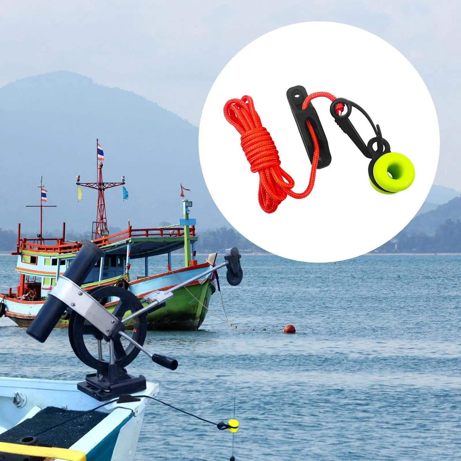 

Комплект пластиковых нейлоновых кольцевых колец для вытягивания грузил Downrigger Retriever для эффективной морской рыбалки методом троллинга