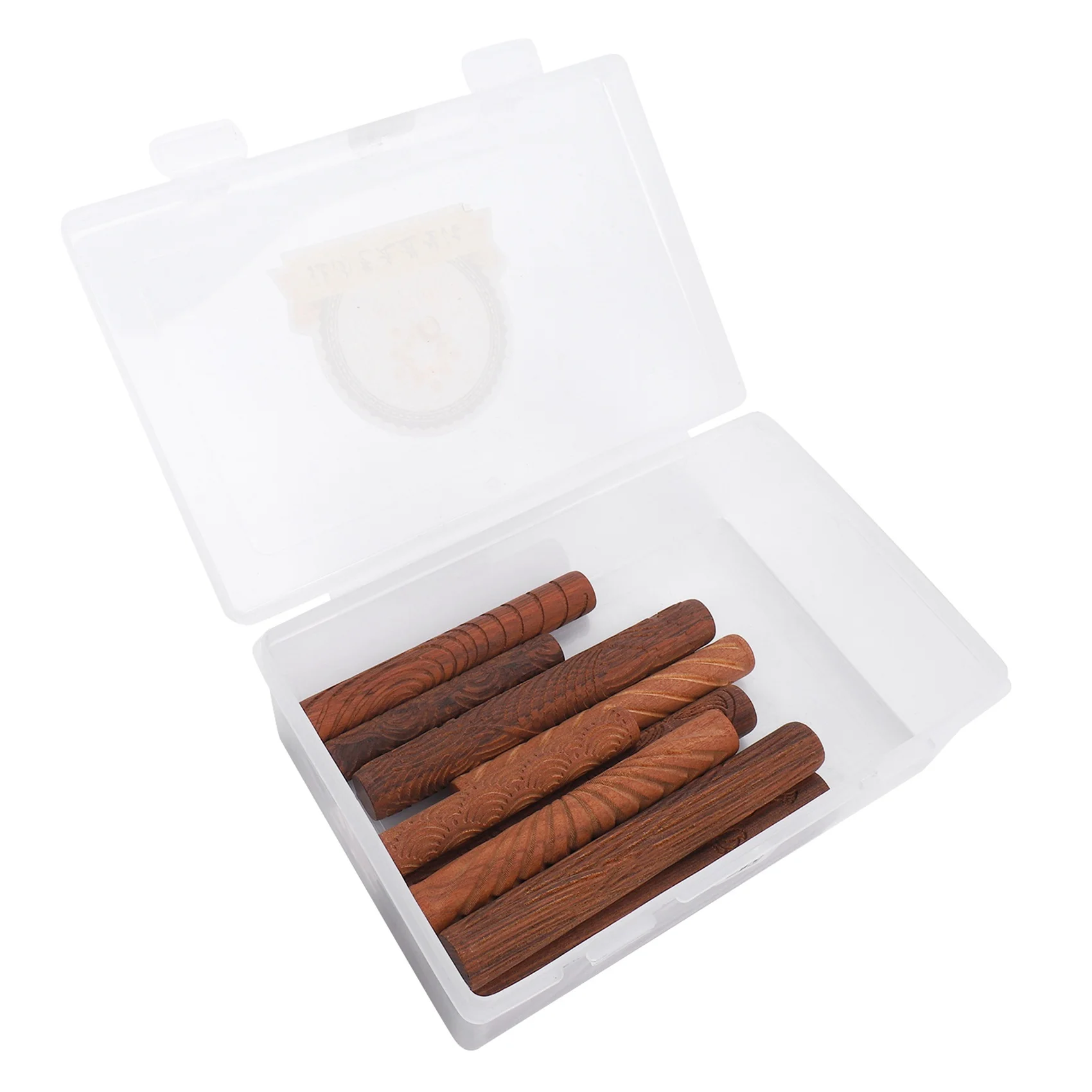 

YWDZ-Pottery Tools,Wooden Handle Rollers Clay Modeling Pattern Rollers Kit Pottery Tools Set With Assorted Patterns 10Pcs