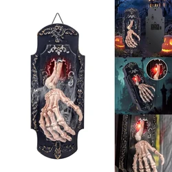 1PC Halloween Spooky Doorbell Sensor Spray Door Lock Luminous Audible Touch Sound Induction Venue Layout Haunted House