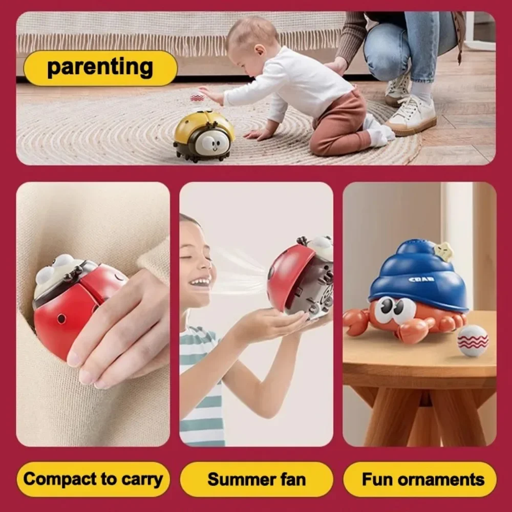 어린이 참신 장난감 초점 훈련 대화 형 교육 장난감, 귀여운 재미 있은 무당 벌레 공중 부양 공 동물 부는 공 기계 선물